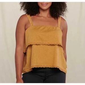 NWT TOAD & CO Primo Tiered Eyelette Tank Kelp Small